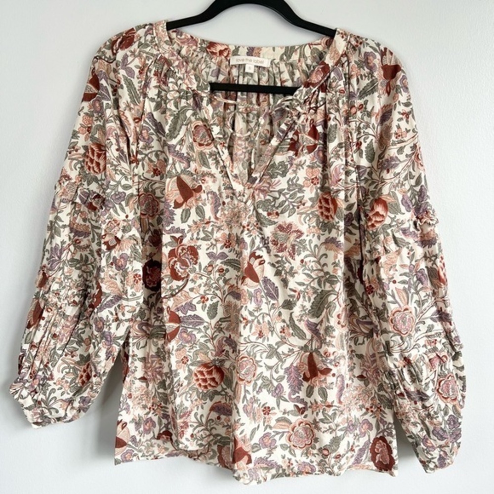 Love the Label Size S • Floral Oversized Long Sleeve Top.